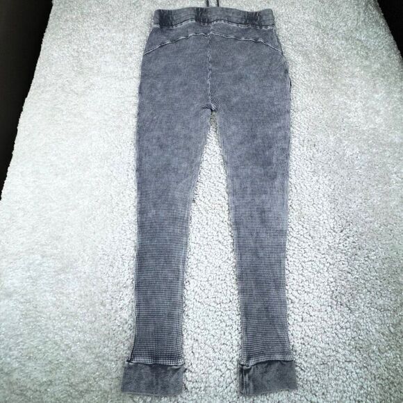AIDEN Thermal Waffle Knit High Rise Legging Washed Out Gray - Picture 2 of 6